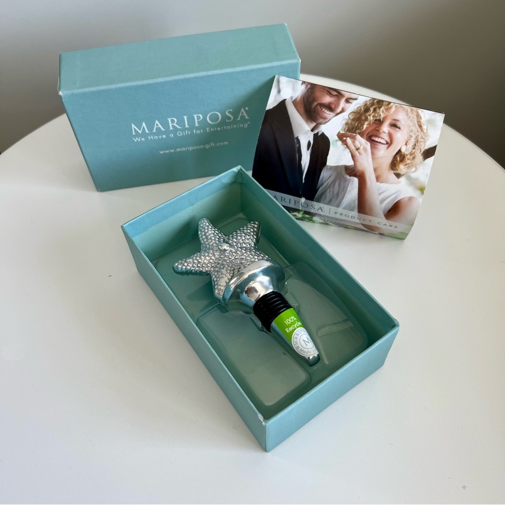 ✨ NWT Mariposa Starfish Bottle Stopper in Original Box - Picture 2 of 5